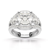 4.08 CT Lab Diamond Round Cut Classic Ring