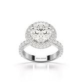 4.32 CT Round Cut Halo Lab Diamond Ring