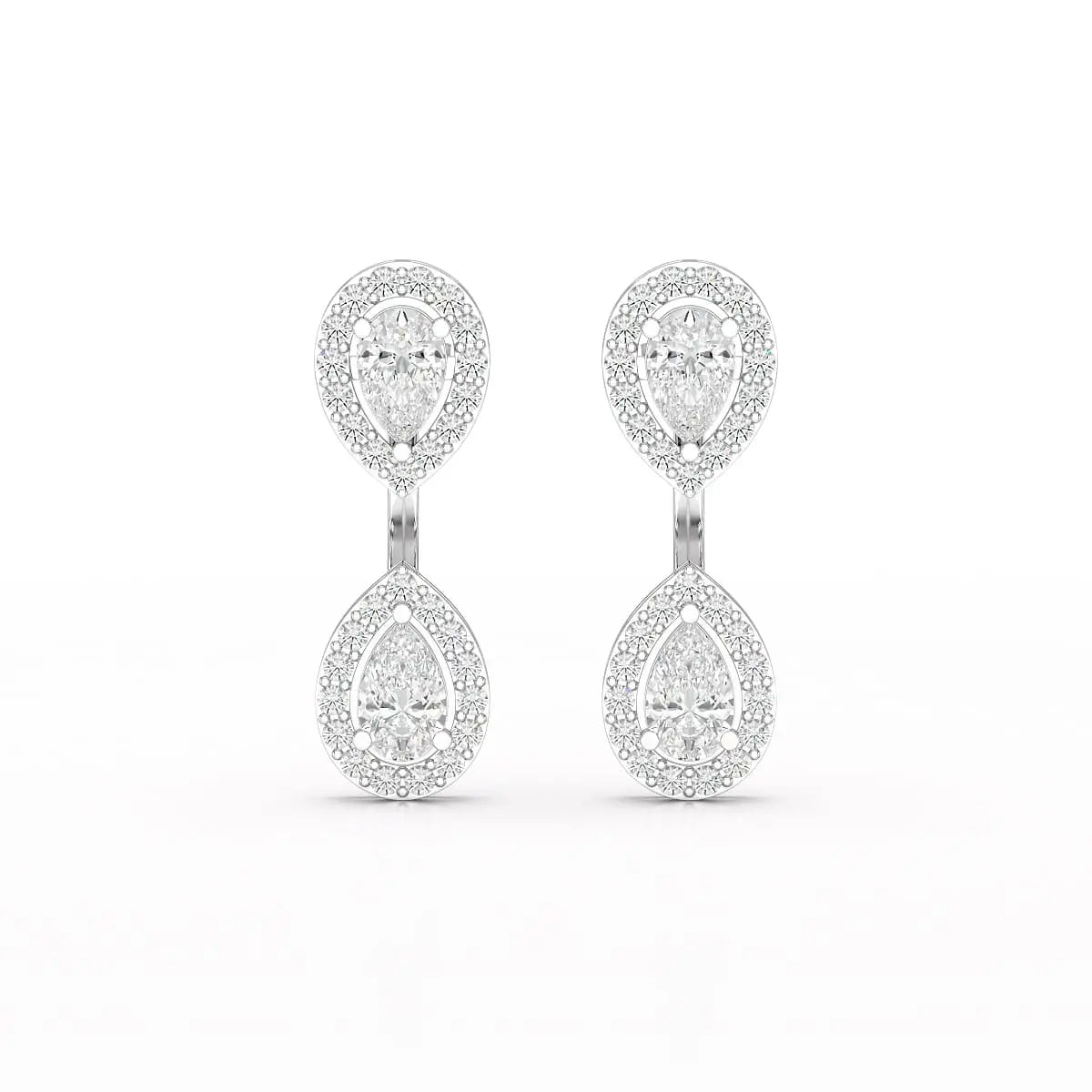 4.7 CT Lab Diamond Pear Drop Earring Jama Jewels