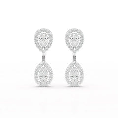 4.7 CT Lab Diamond Pear Drop Earring Jama Jewels