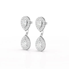 4.7 CT Lab Diamond Pear Drop Earring Jama Jewels