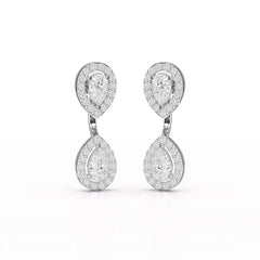 4.7 CT Lab Diamond Pear Drop Earring Jama Jewels