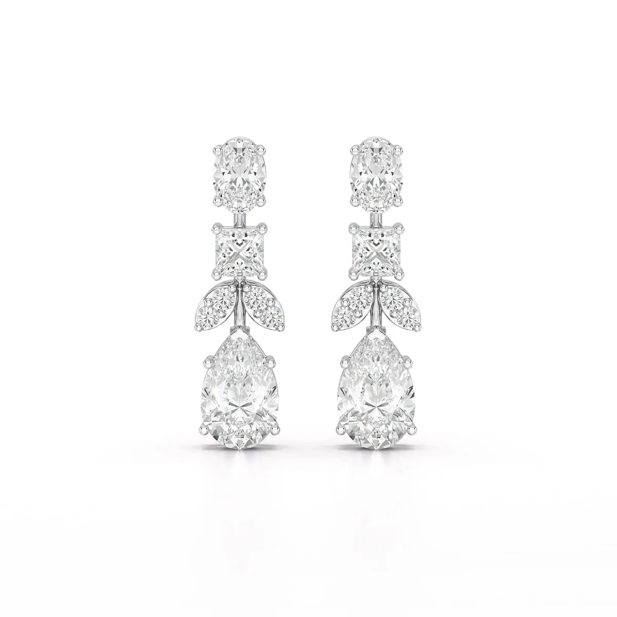 4.88 CT Lab Diamond Drop Earrings Jama Jewels