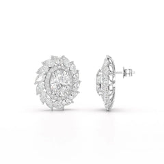4.85 CT Lab Diamond Multi Shape Stud Earrings Jama Jewels