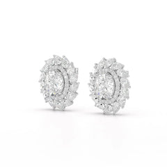 4.85 CT Lab Diamond Multi Shape Stud Earrings Jama Jewels