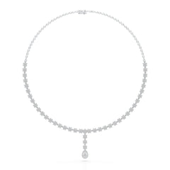 Pear Cut Lab Diamond 4.97 CT Necklace