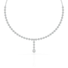 Pear Cut Lab Diamond 4.97 CT Necklace Jama Jewels