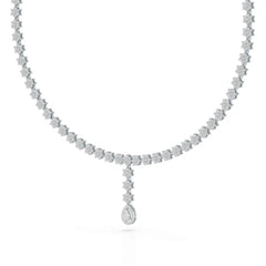 Pear Cut Lab Diamond 4.97 CT Necklace Jama Jewels