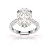 5.9 CT Oval Cut Solitaire Lab Diamond Ring