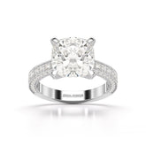6.1 CT Lab Diamond Cushion Cut Solitaire Ring
