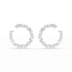 6.36 CT Multi Shape Lab Diamond Stud Earring Jama Jewels