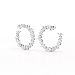 6.36 CT Multi Shape Lab Diamond Stud Earring Jama Jewels