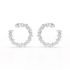 6.36 CT Multi Shape Lab Diamond Stud Earring Jama Jewels
