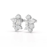 6.57 CT Multi Shape Lab Diamond Stud Earrings Jama Jewels
