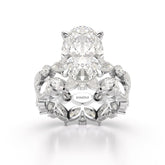 خاتم من الألماس المخبري بقطع بيضاوي وماركيز بوزن 6.56 قيراط