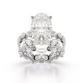 6.56 CT Oval and Marquise Cut Lab Diamond Ring Jama Jewels