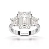 6 CT Lab Diamond Emerald Cut Three Stone Ring
