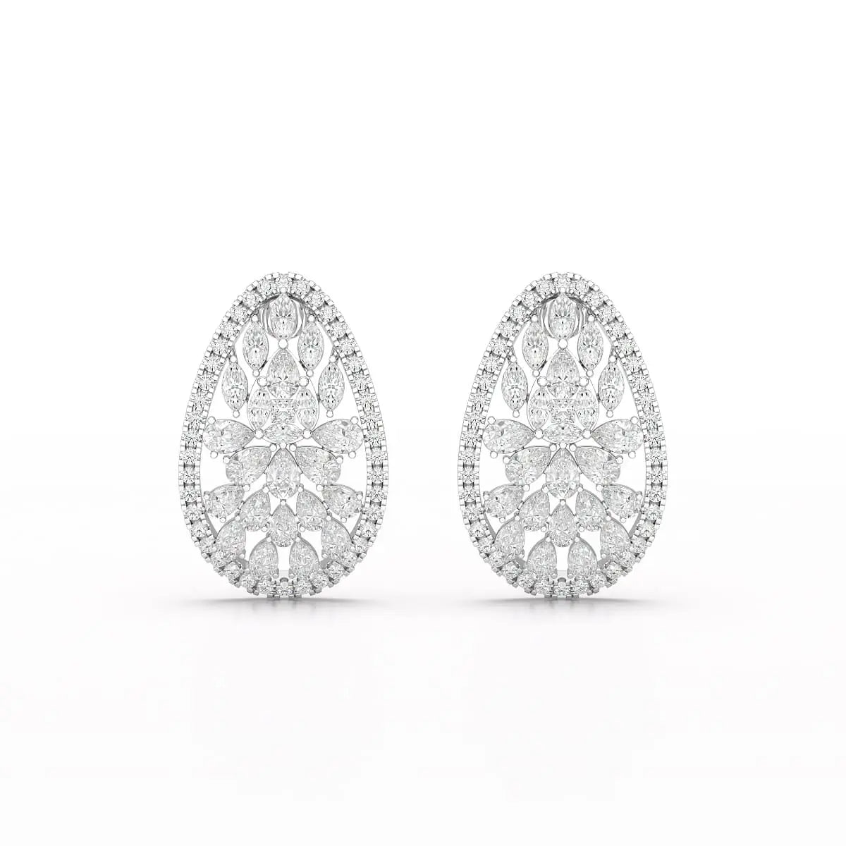 6 CT Lab Diamond Multi Shape Stud Earring Jama Jewels