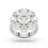 7.88 CT Halo Lab Diamond Round Cut Ring Jama Jewels