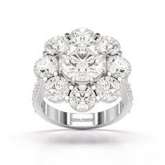 7.88 CT Halo Lab Diamond Round Cut Ring
