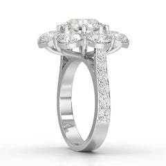 7.88 CT Halo Lab Diamond Round Cut Ring Jama Jewels