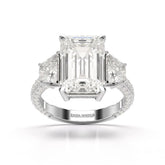 7.8 CT Three Stone Lab Diamond Ring