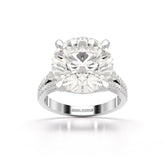 9.29 CT Halo Pave Lab Diamond Engagement Ring