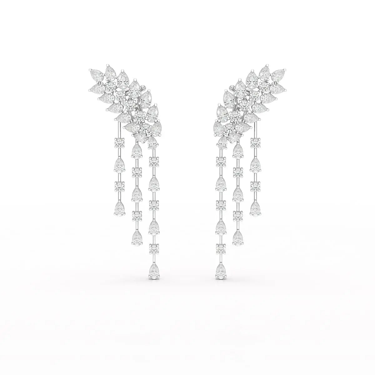 9 CT Pear Cut Lab Diamond Dangle Drop Earring Jama Jewels