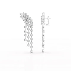 9 CT Pear Cut Lab Diamond Dangle Drop Earring Jama Jewels