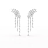 9 CT Pear Cut Lab Diamond Dangle Drop Earring