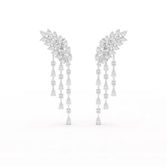 9 CT Pear Cut Lab Diamond Dangle Drop Earring Jama Jewels