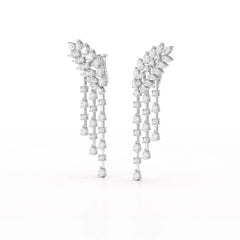 9 CT Pear Cut Lab Diamond Dangle Drop Earring Jama Jewels