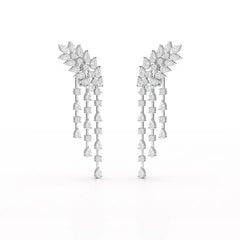 9 CT Pear Cut Lab Diamond Dangle Drop Earring Jama Jewels