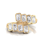 2.40 CT Emerald Bypass Diamond Ring