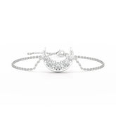 1.3 CT Lab Diamond Crescent Moon Bracelet Jama Jewels