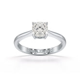 1 Ct Cushion Cut Lab Diamond Solitaire Ring