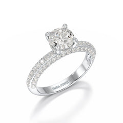 Classic Round Cut 1.77 CT Lab Diamond Ring