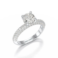 Classic Round Cut 1.77 CT Lab Diamond Ring Jama Jewels