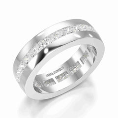 3 CT Princess Shape Lab Diamond Men's Ring Jama Jewels