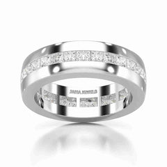 3 CT Princess Shape Lab Diamond Men's Ring Jama Jewels