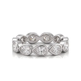 2.00 CT Pear Bezel Full Eternity Diamond Ring