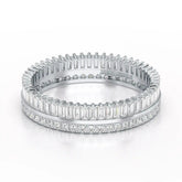 1.10 CT Baguette and Round Cut Diamond Eternity Ring Jama Jewels