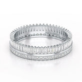 1.10 CT Baguette and Round Cut Diamond Eternity Ring