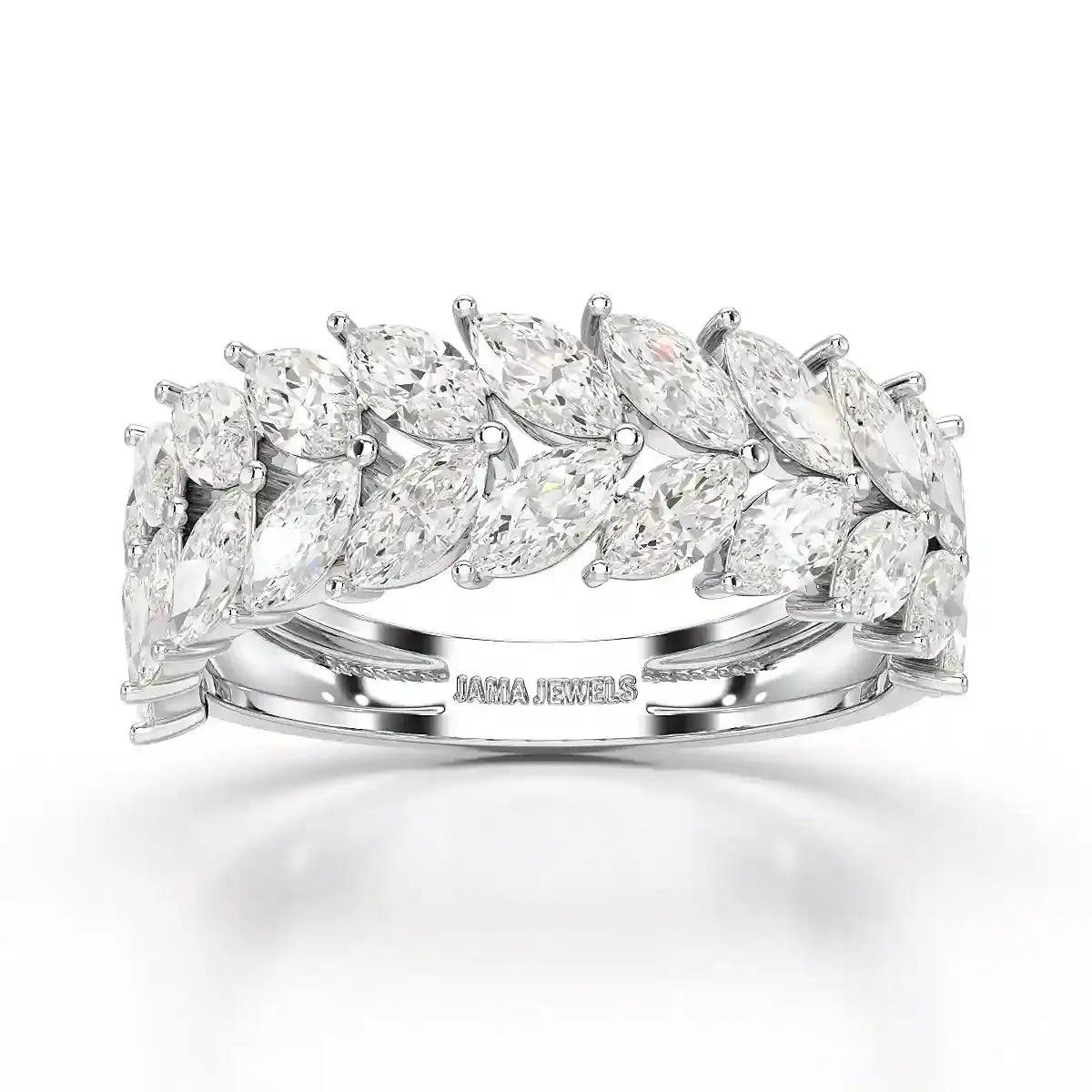2.44 CT Marquise Cut Lab Diamond Ring Jama Jewels