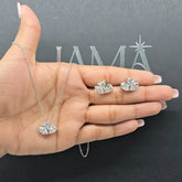 7.75 CT Trio Diamond Jewellery Set - Earring & Chain Pendant (Ready for Delivery) Jama Jewels