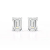 1 Ct Emerald Pair Solitaire Lab Diamond Earrings