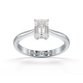 1 Ct Emerald Cut Solitaire Lab Diamond Ring