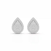 0.82 CT Lab Diamond Pear Shape Stud Earrings Jama Jewels