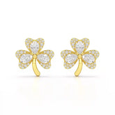 1.30 CT Petal Earring with Pear and Rounds Cut Lab Diamonds