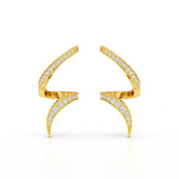 0.40 CT Spiral Earring with Round Cut Lab Diamonds